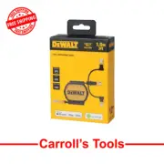 DeWALT 3-In-1 Retractable Charging Cable - Lightning, USB-C, Micro MFI Certified
