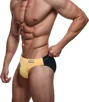 [Evankin] Men's Brief Underwear Swimming Low Rise Sexy Brief Swimsuit Color Swimwear with Cup and Shorts Quick Drying Beach