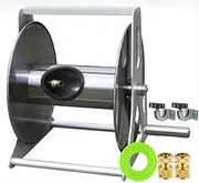 Garden Hose Reel Cart,Household Stainless Steel Car Wash Water Pipe Truck, Gardening Watering Pipe Storage Rack, Copper Water Gun + Water Pipe