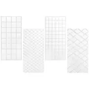 4 Pcs Cake Mold Fondant Impression Embossing Pattern Flower Molds Cookie