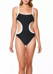 Sanctuary L137413 Women's Snake Bite Mod Monokini One Piece Swimsuit Size L