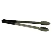 Thunder Group SLTG810K 10"L Stainless Steel Black Handle Utility Tongs