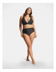 [Decjuba] Matte Triangle Bikini Top in Black
