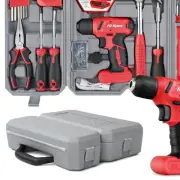 Lightweight 8V Cordless Drill Set with 58 Tools - Perfect for DIY Projects