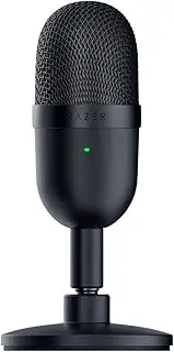 Razer Seiren Mini USB Streaming Microphone: Precise Supercardioid Pickup Pattern - Professional Recording Quality - Ultra-Compact Build - Heavy-Duty Tilting Stand - Shock Resistant - Classic Black RZ19-03450100-R3U1