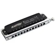 Redkid Easttop Harmonica Chromatic Harp T1248k 12 Hole 48 Tone Mouth Organ Professional Musical Instruments Key C Stainless Steel Cover Black