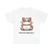 Funny Big Belly, Bigger Heart Cat T-Shirt - Cute & Quirky Cat Lover Gift