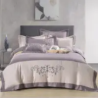 在飛比找Yahoo奇摩購物中心優惠-織眠家族 40支萊賽爾 緹花設計 床罩組-典藏緹花-紫(特大