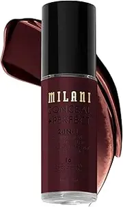 [Milani] Conceal + Perfect 2-in-1 Foundation + Concealer - Cool Cocoa (1 Fl. Oz.) Cruelty-Free Liquid Foundation - Cover Under-Eye Circles, Blemishes & Skin Discoloration for a Flawless Complexion