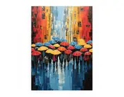 Umbrella Modern Art Canvas Print