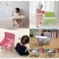 在飛比找蝦皮購物優惠-【台灣出貨】韓國ins風 可折疊便攜寶寶餐椅 附餐盤 餐椅