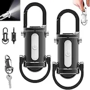 Lumilink Mini Torch, Lumilink Mini Flashlight Keychain, Lumilink Chain Flashlight Mini, Pocket Sized Lumilinks Mini Torch, 3 in 1 Flashlight & Power Bank & Keychain (Black*2)