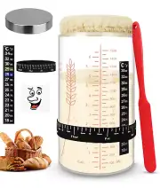 50Oz Sourdough Starter Jar Kit, Extra Large Glass Bread Starter Kit