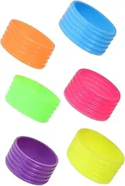 GANAZONO 6Pcs Non Skid Racket Grip Rings Silicone Replacement for Tennis Badminton Ergonomic Comfort Easy to Clean Versatile Sports Accessories