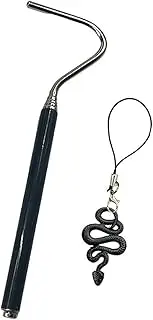 STARTIST Snake Hook, Long Reach Snake Catcher Telescoping Portable Reptile Hook Professional No Harm Reptile Handling Tool, Black Snake Lanyard