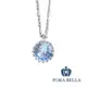 <Porabella>925純銀鋯石項鍊 單顆藍寶石 純銀項鍊 氣質 寶寶藍 Necklace