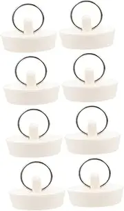 Bathtub Stoppers Set of 8 Sink Drain Plugs Pull Ring Rubber Leakproof for Kitchen Bathroom Garbage Disposal