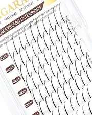 NAGARAKU Premade Spikes Eyelash Extension Supplies Wispy Lash Supplies Spikes Fans Super Thick Eyelash Spikes Individual Lashes Fairy Eyelashes Matte Black for Self Application（0.07mm C curl 8-15mm）