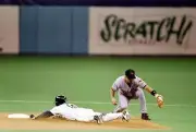 Infielder Mike Bordick Baltimore Orioles and outfielder Roberto Ke- Old Photo