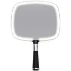 Lighted Travel Makeup Mirror - 2 in 1 Handheld & Tabletop LED Mirror with 3 L...