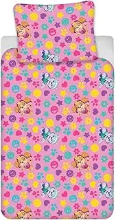 Paw Patrol Smiley Face Baby Bedding Set, 100% Cotton, Duvet Cover 100 x 135 cm + Pillowcase 40 x 60 cm
