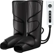 CINCOM Leg Massager for Circulation and Pain Relief, Air Compression Foot and Calf Massager Helpful for Relaxation, Swelling and Edema Mom and Dad (with 2 Extensions)