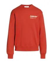 logo-print crew-neck relaxed sweatshirt XL Red