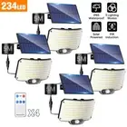 4x Solar Flood Light Motion Sensor 234LED Security Wall Yard Garden Outdoor Lamp