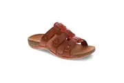 Scholl Andrea Slide Sandal - Tangerine/Tan