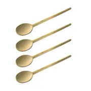 4x Euroline 40cm Wooden Spoon Kitchen Food Stirring/Mixing Cooking Utensil Beige