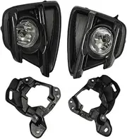 Front Fog Light Kit With Lamp Hood Frame And Bulbs Compatible for Mazda CX-5 CX5 2013 2014 2015 2016 2017(15-17 year)