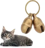 kcrygogo Copper Bell for Small Pet Collar Bell for Cats and Medium Small Dog & Cat Collar Bells Loud Brass Pet Safety Bells Anti-theft Bell，Fits All Size Collars(4pcs), Copper, copper