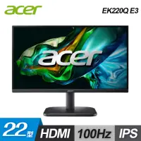 在飛比找momo購物網優惠-【Acer 宏碁】EK220Q E3 22型 IPS 100