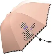 Lovely Cat Three Folding Umbrella UV Protection Sun Umbrella,Light Orange