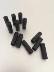 12pc Plastic Gear Cable Ferrules - Bicycle/Bike - Black Cap Stop Ferrule 4mm