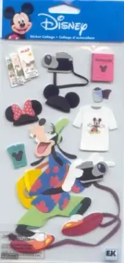 Licensed Disney World Magic Kingdom TOURIST GOOFY stickers 62506 Fast FREE Ship!