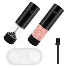 2 Pcs Salt and Pepper Grinder Set Battery Powered Salt Pepper Shakers Set