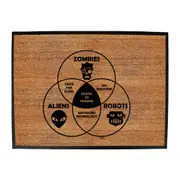 Sailing Zombies Aliens Robots - Funny Novelty Doormat Man Cave Floor mat