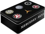 Nostalgic-Art 30746 - Mercedes-Benz - Logo Evolution, Storage Tin Box Flat