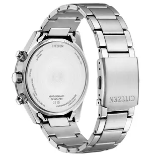 CITIZEN 星辰 GENTS 光動能 電波對時 三眼碼錶計時腕錶-藍43mm(AT8260-85L 防水100米)