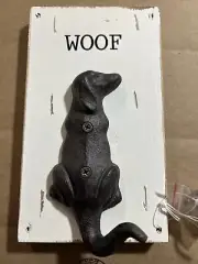 Mud pie Wood Leash Hanger New Dog Hanger Woof