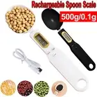 Rechargeable Spice Weight Measuring Spoon Food Scale Digital LCD Kitchen Tool