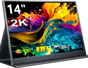 Magicraven Portable Gaming Monitor, 14" 2K Laptop Screen, Dual USB C HDMI Second