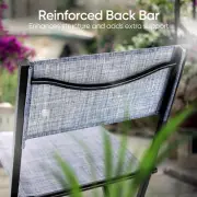 Outdoor Patio Bar Stools Set of 2, Folding Counter Height Stool with Footrest...