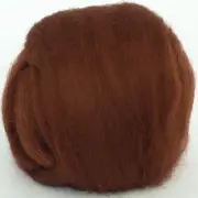 Shetland Top (Dyed Chestnut) 100g Wool Roving Spinning Fibre Felting Craft