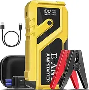Car Battery Jump Starter 3000A Peak, 12V Jump Starter Battery Pack for Up to 8L Gas/5L Diesel, Battery Booster Jump Box, Power Bank USB QC3.0 Outputs Portable Charger, Jumper Cables with LED Light