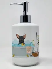 Black Chihuahua Ceramic Soap Dispenser Hand Soap Dispenser Pump Bottles for