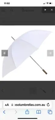 Bulk Lot White wedding Golf umbrellas Brand New x 35