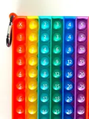 Pop It Learn MULTIPLY 1-12 Times Tables NUMBERS Fidget Toy Push Rainbow Bubble