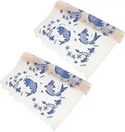 2 Pcs Underglaze Transfers Decals Fish Flower Ceramic Decals Ceramic Clay Transfer Paper Sheets for Pottery Overglaze Enamel Decal